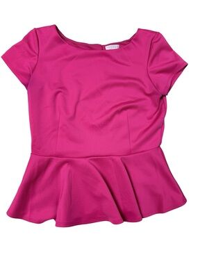 Bisou Bisou Bright Pink Scoop Neck Top